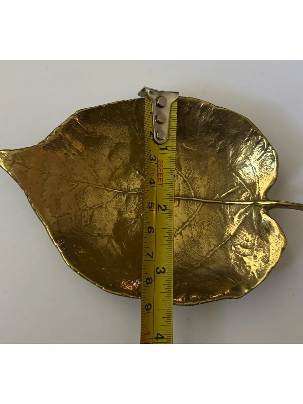 1951’s Vintage Virginia Metalcrafters Brass Linden Leaf Small Decorative Tray